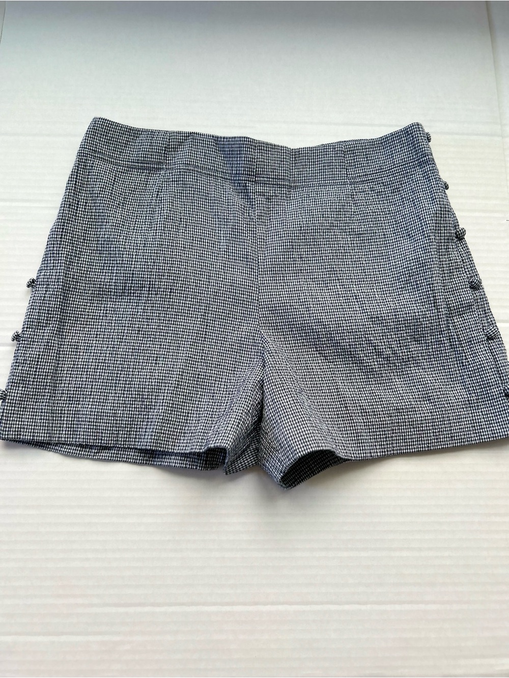 Club Monaco Navy & White Gingham Shorts